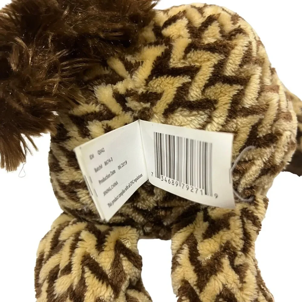 Kellytoy Horse Plush Stuffed Animal Chevron Zig Zag Pattern Brown Tan 15